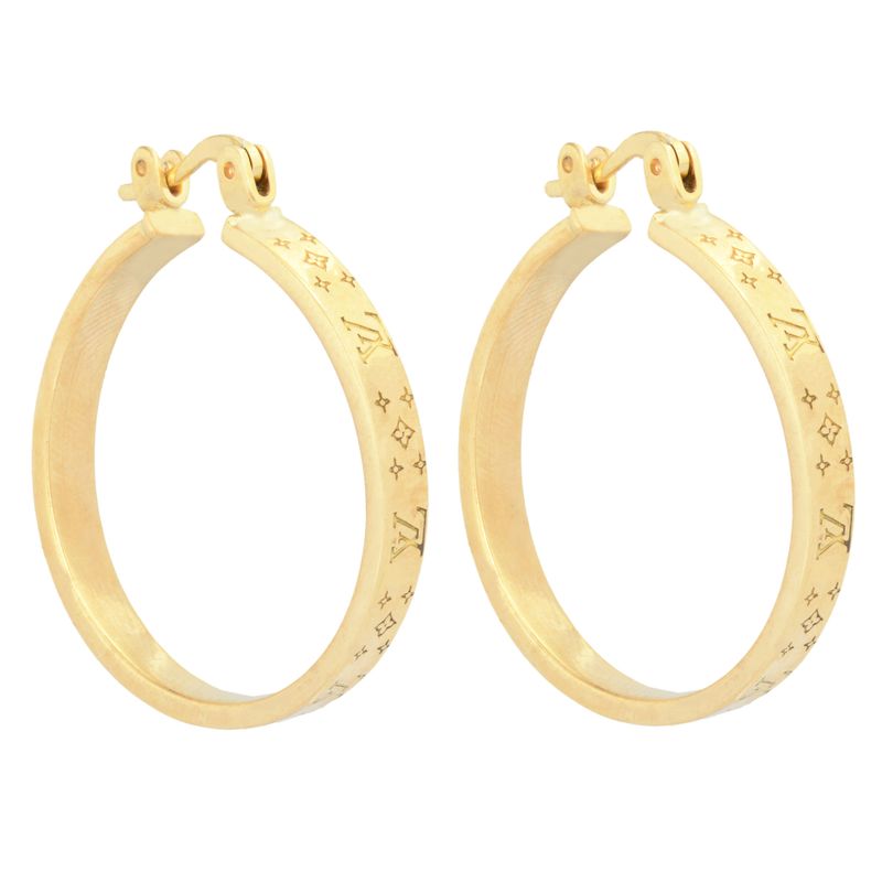 گوشواره طلا 18 عیار زنانه طلای مستجابی مدل حلقه ای کد lv416